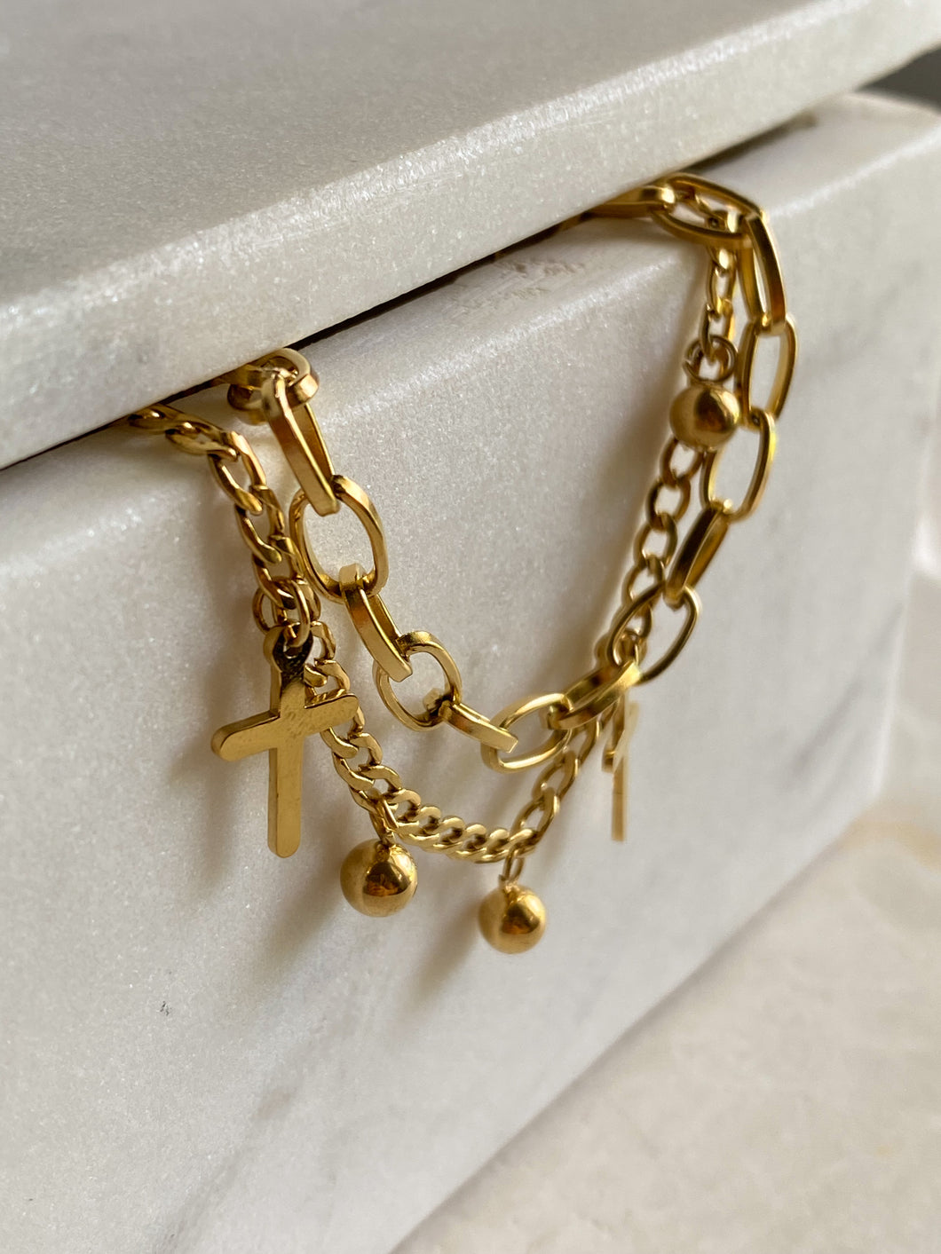 Cross Stacked Bracelet